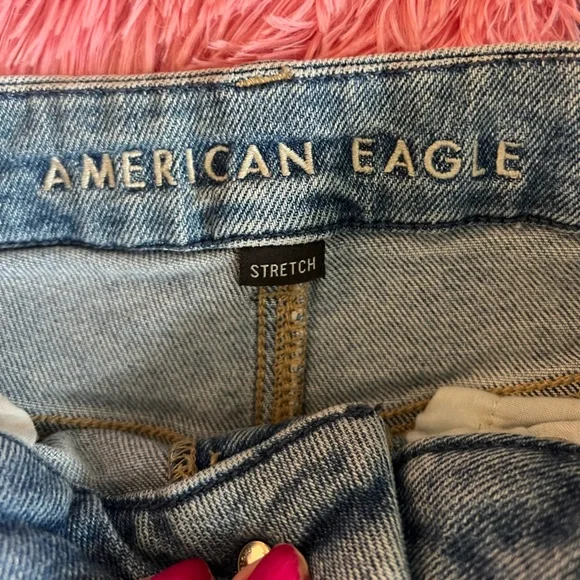 American Eagle Outfitters Ripped Blue Skinny Jeans - Picture 3 of 4